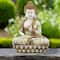 Meditating Mosaic Buddha Outdoor Ceramic Garden Statue - 19.5"
